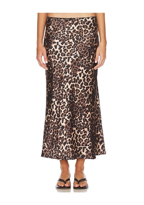 LIONESS Enigmatic Maxi Skirt in Brown. Size S. Also in XXS, XS, M, L, XL.