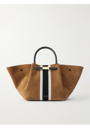 DeMellier - The New York Midi Leather-trimmed Suede Tote - Brown - One size