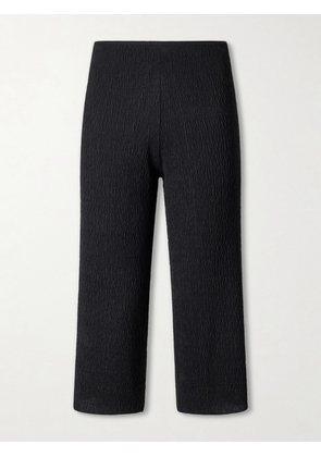 The Row - Omero Silk Plissé Capris - Black - xx small,x small,small,medium,large,x large