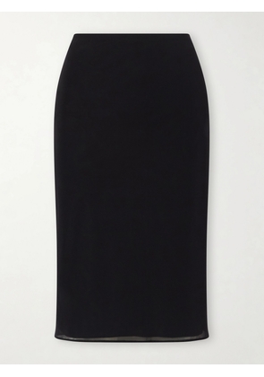 The Row - Ivrea Silk-blend Chiffon Midi Skirt - Black - US0,US2,US4,US6,US8,US10,US12