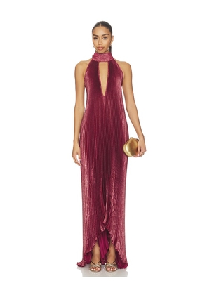 L'IDEE Opera Gown in Burgundy. Size 10/M. Also in 8/S, 6/XS, 12/L, 14/XL.
