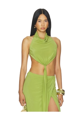 LOBA Lauren Tie Top in Green. Size L. Also in XXS, XS, S, M, XL.