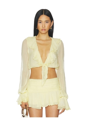 LOBA Antonea Tie Top in Yellow. Size M. Also in XS, S, XL.