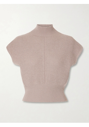 Rick Owens - Ribbed Wool Turtleneck Top - Pink - x small,small,medium,large,x large
