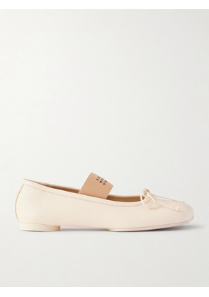 MM6 MAISON MARGIELA - Bow-detailed Leather Ballet Flats - Unknown - IT35,IT36,IT36.5,IT37,IT37.5,IT38,IT38.5,IT39,IT39.5,IT40,IT40.5,IT41