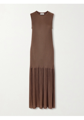 Veronica de Piante - Gabby Ribbed Maxi Dress - Brown - x small,small,medium,large