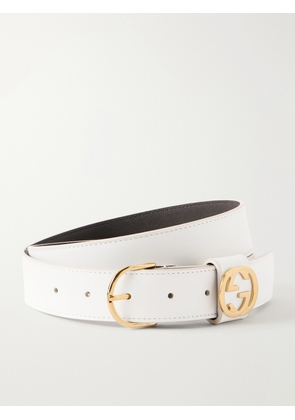 Gucci - Logo-embellished Leather Belt - White - 75,80,85,90,95