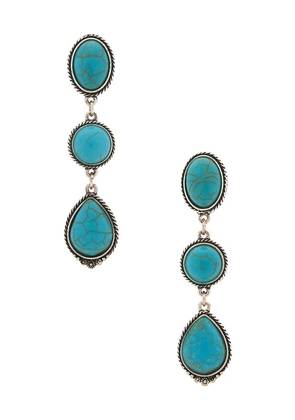 Lovers and Friends Leona Earrings in Teal.