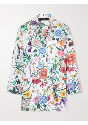 Gucci - Floral-print Silk-twill Shirt - White - IT38,IT40,IT42,IT44