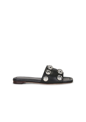 Loeffler Randall Hayes Studded Flat Sandal in Black. Size 10. Also in 6, 6.5, 7, 7.5, 8, 8.5, 9, 9.5.
