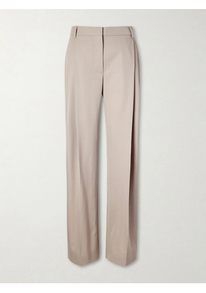 Stella McCartney - Pleated Wool-twill Straight-leg Pants - Neutrals - IT34,IT36,IT38,IT40,IT42,IT44,IT46