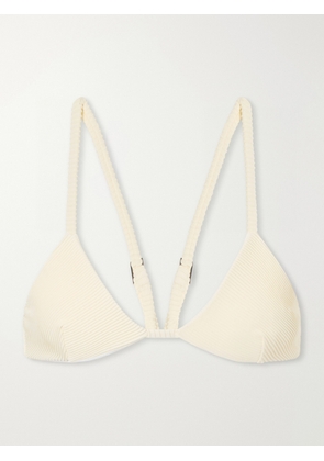 Haight - Cora Ribbed Bikini Top - Neutrals - x small,small,medium,large,x large