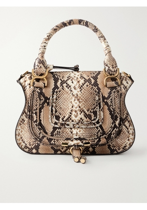 Chloé - Marcie Snake-effect Leather Tote Bag - Animal Print - One size