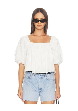 MORE TO COME Janitra Top in White. Size L. Also in XXS, XS, S, M, XL.