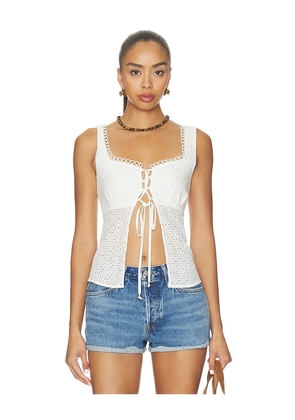 MORE TO COME Lanika Top in White. Size L. Also in XXS, XS, S, M, XL.