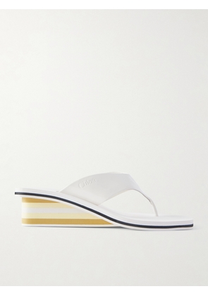 Chloé - Swimming Cool Patent-leather Sandals - White - IT35,IT36,IT37,IT38,IT39,IT40,IT41