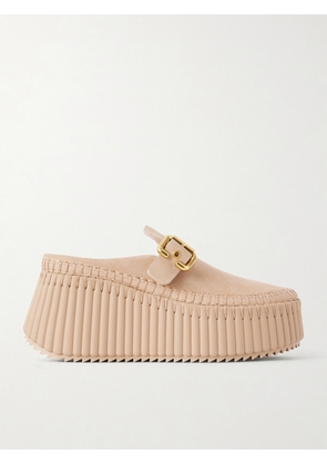 Chloé - Nama Suede Platform Mules - Neutrals - IT35,IT36,IT37,IT38,IT39,IT40,IT41