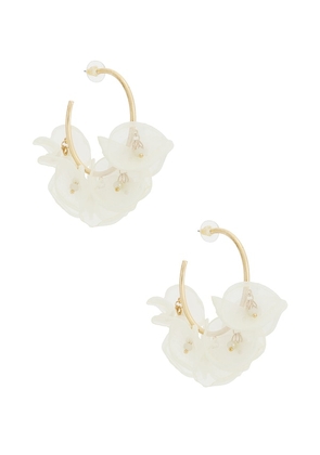 Lovers and Friends Odette Earrings in Ivory.