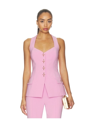 Nadine Merabi Zoe Pink Waistcoat in Pink. Size 10/L. Also in 4/S, 6/SM, 12/XL.