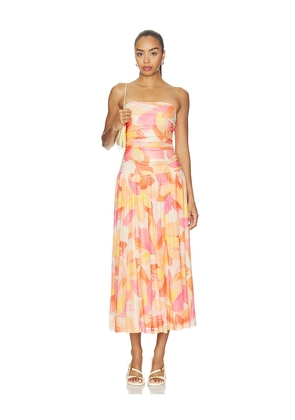 MINKPINK Solana Mesh Midi Dress in Multi. Size L. Also in XS, S, M, XL.