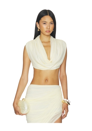 LOBA Hailey Draped Top in Ivory. Size L. Also in XS, XXS, S, M, XL.