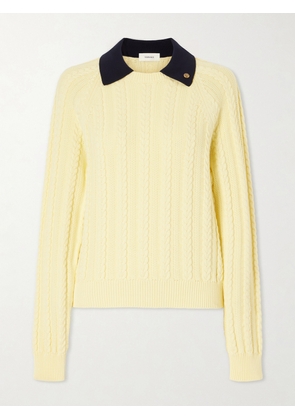 Versace - Cable-knit Cotton Sweater - Yellow - IT36,IT38,IT40,IT42,IT44,IT46,IT48