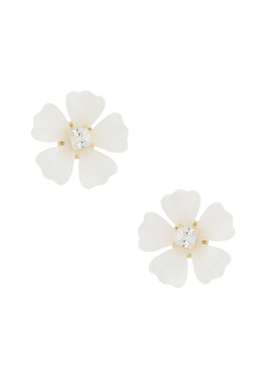 Lovers and Friends Soraya Earrings in Metallic Gold,White.