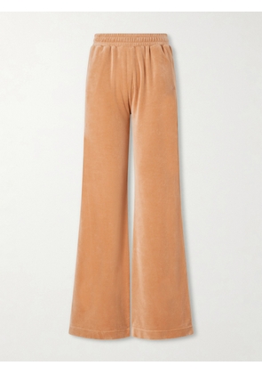Chloé - Wide-leg Cotton-blend Velvet Pants - Brown - x small,small,medium,large