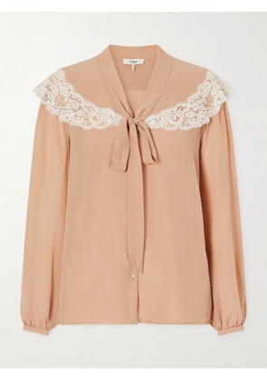 Chloé - Georgette Silk Blouse - Pink - FR 34,FR 36,FR 38,FR 40,FR 42,FR 44,FR 46
