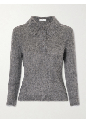 Chloé - Alpaca-blend Polo Sweater - Gray - x small,small,medium,large,x large