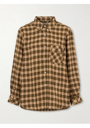 Wales Bonner - Ritual Checked Flannel Shirt - Brown - IT38,IT40,IT42,IT44,IT46