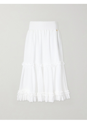 Balmain - Ruffled Poplin Maxi Skirt - White - FR 34,FR 36,FR 38,FR 40,FR 42