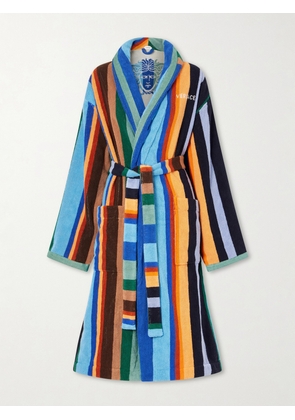 Versace - Medusa Belted Striped Cotton-terry Robe - Multi - S,M,L,XL