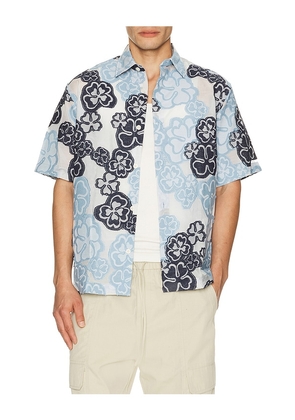 NN07 Freddy Short Sleeve Shirt 50075 in Blue. Size L. Also in S, M, XL/1X, XXL/2X.