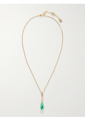 Valentino Garavani - Vlogo Gold-tone, Stone And Crystals Necklace - One size