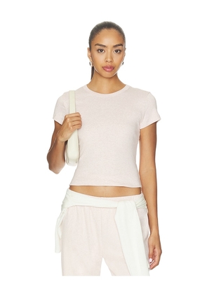 LESET Nando Slim Fit Tee in Rose. Size L. Also in XS, S, M, XL.