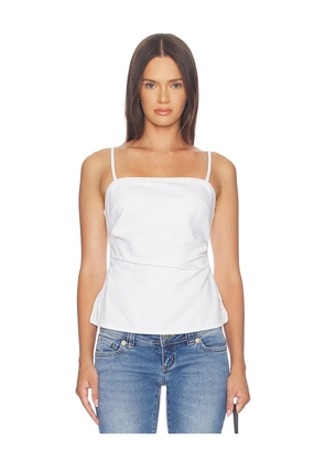 Madewell Denim Sharona Top in White. Size 0. Also in 00, 2, 4, 6, 8, 14, 16.