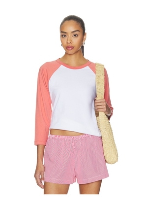 LESET Margo Baseball Tee in Multi. Size M. Also in XS, S.