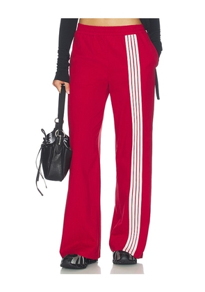 LIONESS Red Eye Track Pant in Red. Size L. Also in S, XXS, XS, M, XL, XXL.