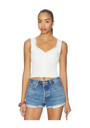 MORE TO COME Milena Top in White. Size L. Also in XXS, XS, S, M, XL.