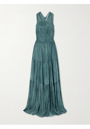 Ulla Johnson - Freesia Tiered Silk-crepon Gown - Blue - US00,US0,US2,US4,US6,US8,US10,US12