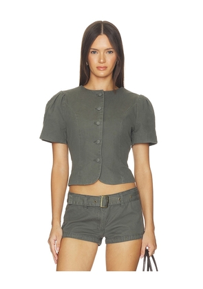 LIONESS Femme Blouse in Green. Size L. Also in S, XXS, XS, M, XL.