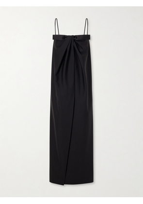Givenchy - Bow-detailed Wool And Mohair-blend Maxi Dress - Black - FR 34,FR 36,FR 38