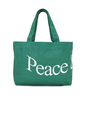Museum of Peace and Quiet Jumbo Wordmark Tote Bag in Green.