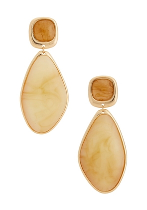 Lovers and Friends Greer Earrings in Metallic Gold.