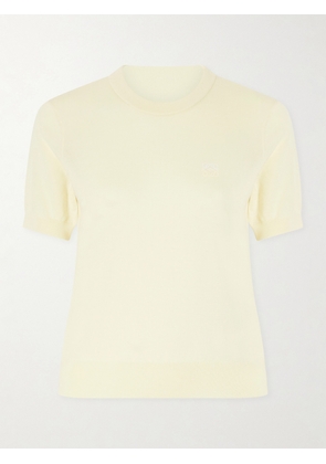 LOEWE - Anagram-embroidered Wool-blend Sweater - Yellow - x small,small,medium,large