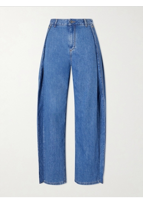 LOEWE - Draped Mid-rise Wide-leg Jeans - Blue - FR 32,FR 34,FR 36,FR 38,FR 40,FR 42,FR 44