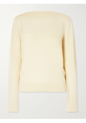 LOEWE - Anagram-embroidered Wool-blend Sweater - Yellow - x small,small,medium,large