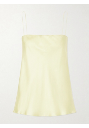 Another Tomorrow - Silk-twill Camisole - Yellow - x small,small,medium,large