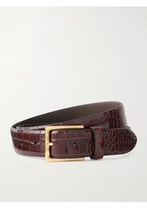 Anderson's - Croc-effect Leather Belt - Brown - 65,70,75,80,85,90
